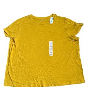 Old Navy Mustard Women’s Crew Neck Short Sleeve Tee XXL NWT